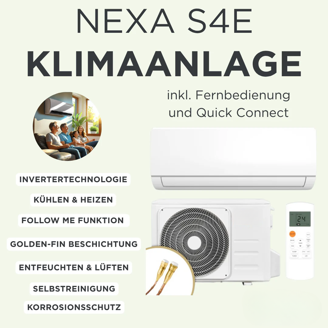 Split Klimaanlage | NEXA S4 E 24000 | 7,9 kW | Quick-Connect
