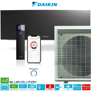 Daikin Emura 3 FTXJ50AB R32 WiFi Inverter Singlesplit Klimageräte-Set, Mattschwarz - 5,3 kW