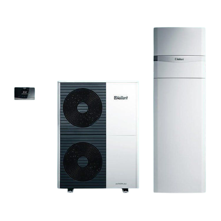Vaillant aroTHERM PLUS 125/6A Monoblock + uniTOWER VIH QW 190 + VRC720 | 12 kW Wärmepumpe Set
