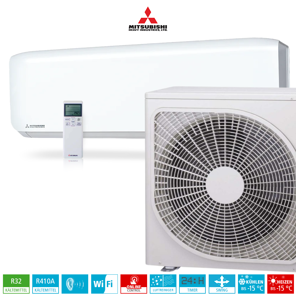 Mitsubishi Heavy SRK25ZS-WF WiFi Klima Set 3,1 kW