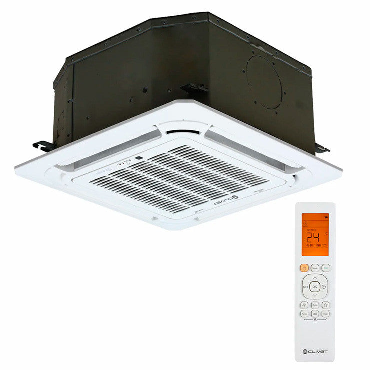 Clivet Box 2 Deckenkassette 12000 BTU R32 Inverter – A++ Kassettengerät für 25–35 m² [MC3-Y 35M / IB3-XY 35M / MBQ4-03B4]