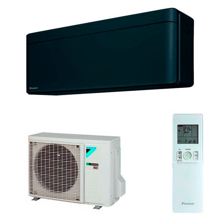 Daikin Stylish 18000 BTU Split Klimaanlage R32 Inverter – A++ WiFi Design Klimagerät Schwarz für 40–50 m² [FTXA50CB + RXA50B9]