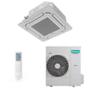 Hisense Turbo Inverter Deckenkassette 42000 BTU R32 – 12.1 kW, SEER 7.5 High Efficiency Kassette voor 110–120 m² PREMIUM COMMERCIAL SYSTEM [AUW125U4RW8 + AUC125UR4RKC8]