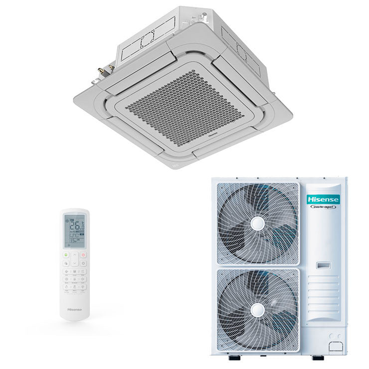 Hisense Turbo Inverter Deckenkassette 60000 BTU R32 – 17.2 kW Industrieel Klimaatsysteem, 3-Fase, High Power Cassette ULTIMATE INDUSTRIAL SYSTEM [AUW175U6RW8 + AUC175UR4RKC8]