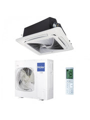 Haier Round Flow Deckenkassette 32000 BTU R32 Inverter – 360° Airflow, UV Reinigung & WiFi für 80–90 m² ULTRA COMFORT [1U105S2SQ1FA + AB105S2SR1FA(H)]