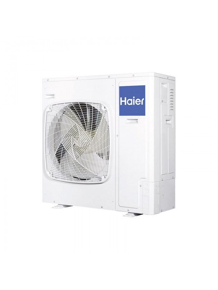 Haier Round Flow Deckenkassette 46000 BTU R32 Inverter – 360° Airflow, UV Reinigung & WiFi voor 110–120 m² MAX POWER SYSTEM [1U140S2SN2FA + AB140S2SR1FA(H)]