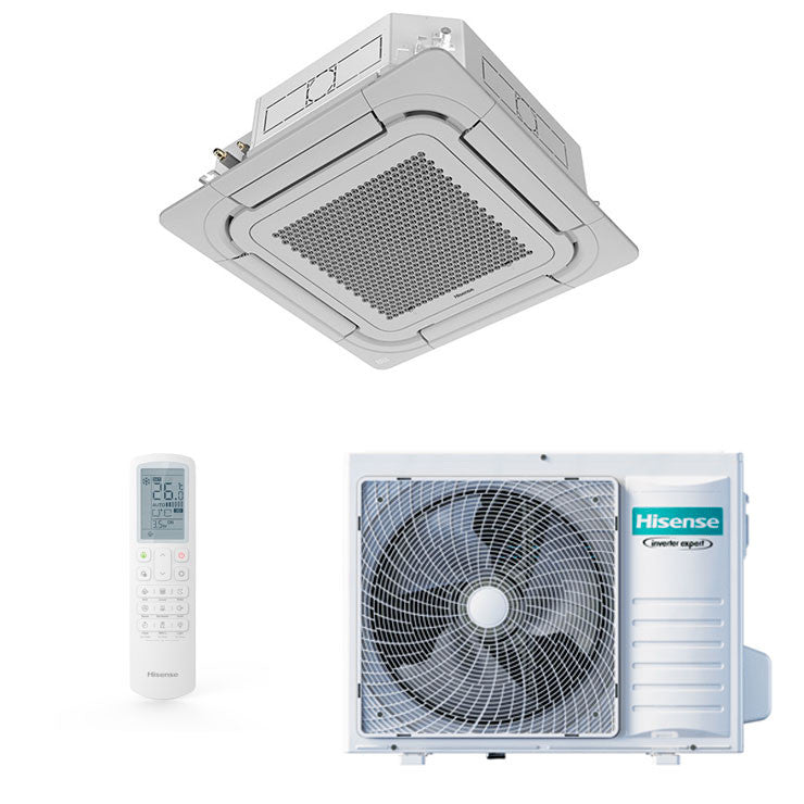 Hisense Turbo Inverter Deckenkassette 24000 BTU R32 – A++/A++ Energiezuinig, SEER 7.1 SCOP 4.6 voor 60–70 m² PREMIUM EFFICIENCY SYSTEM [AUW71U4RK8 + ACT71UR4RJC8]