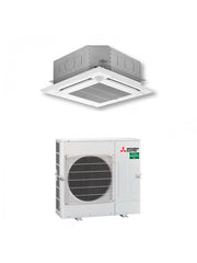 Mitsubishi Electric PRO 4-Weg Deckencassette 46000 BTU R32 – 3-Fase 360° Airflow Inverter voor 110–120 m² ULTIMATE HEAVY DUTY SYSTEM [PUZ-SM140YKA + PLA-SM140EA]