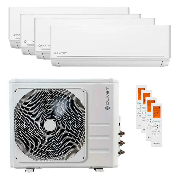 Clivet EZCool Multi Split Klimaanlage 9000+12000+12000+18000 BTU R32 Inverter – A++ für 4 Räume (120 m²) [MU2-Y 105M + ILA1-Y 27M + 2x ILA1-Y 35M + ILA1-Y 53M]