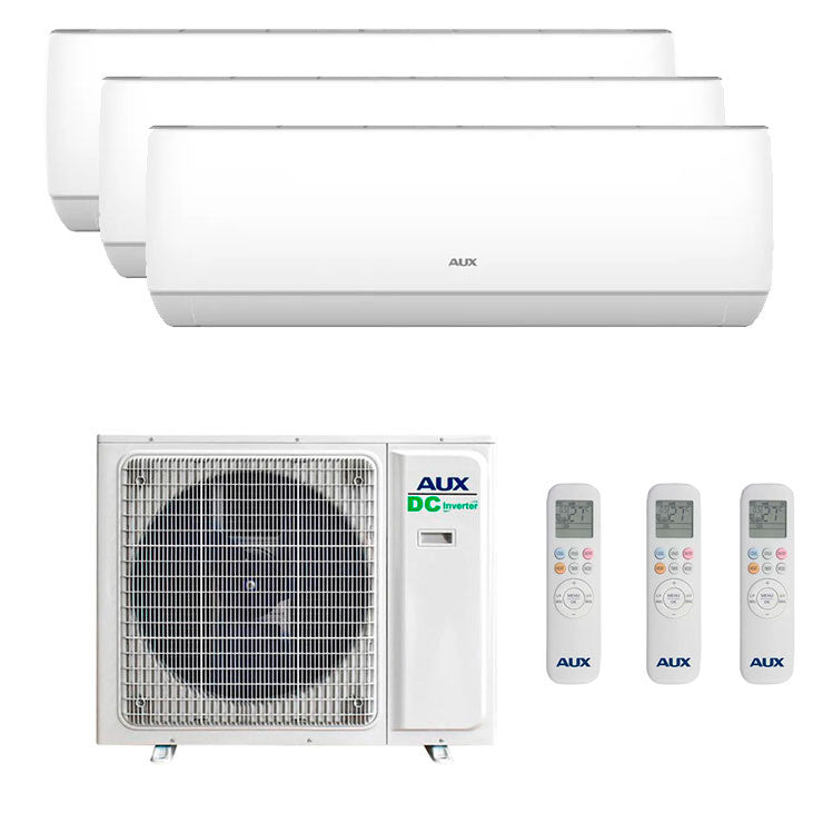 AUX Multi Split Klimaanlage 9000+9000+9000 BTU R32 Inverter – A++ WiFi für 3 Räume [AM3-H27/4DR3 + 3x AMWM-H09]