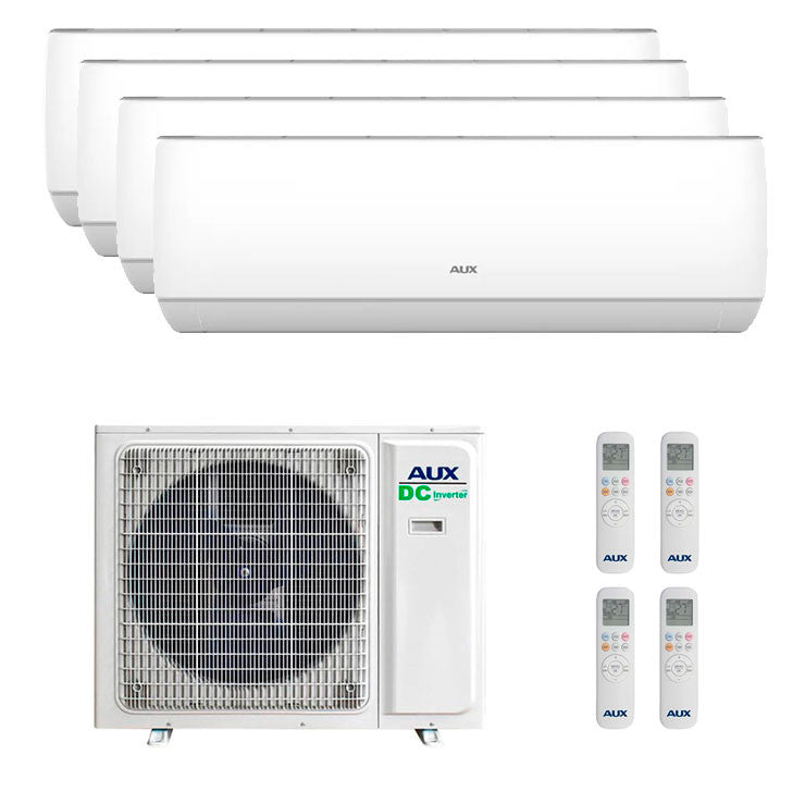 AUX Multi Split Klimaanlage 9000+9000+12000+12000 BTU R32 Inverter – A++ WiFi für 4 Räume [AM5-H42/4DR3 + 2x AMWM-H09 + 2x AMWM-H12]