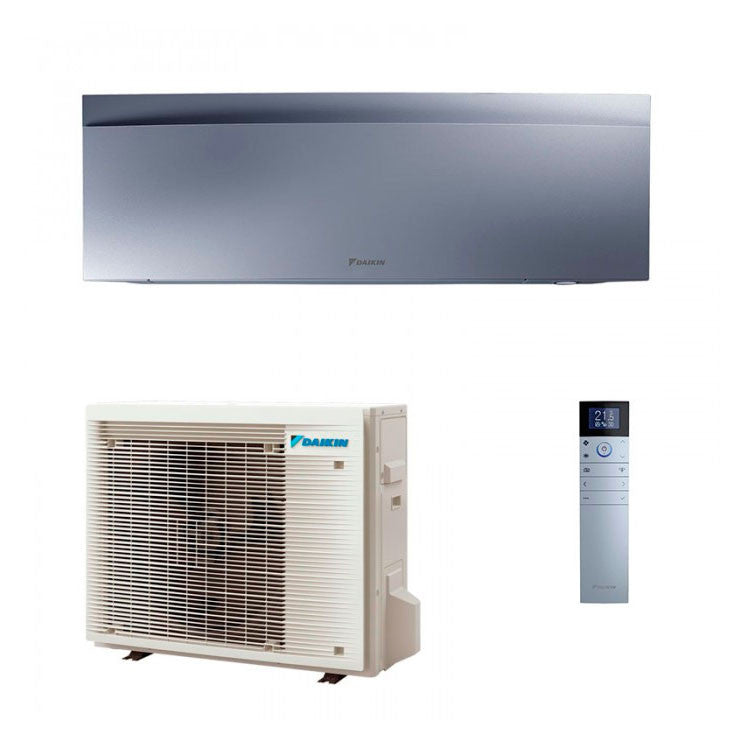 Daikin Emura 3 15000 BTU Split Klimaanlage R32 Inverter – A+++ WiFi Design Klimagerät Silber für 35–40 m² [FTXJ42AS + RXJ42A]