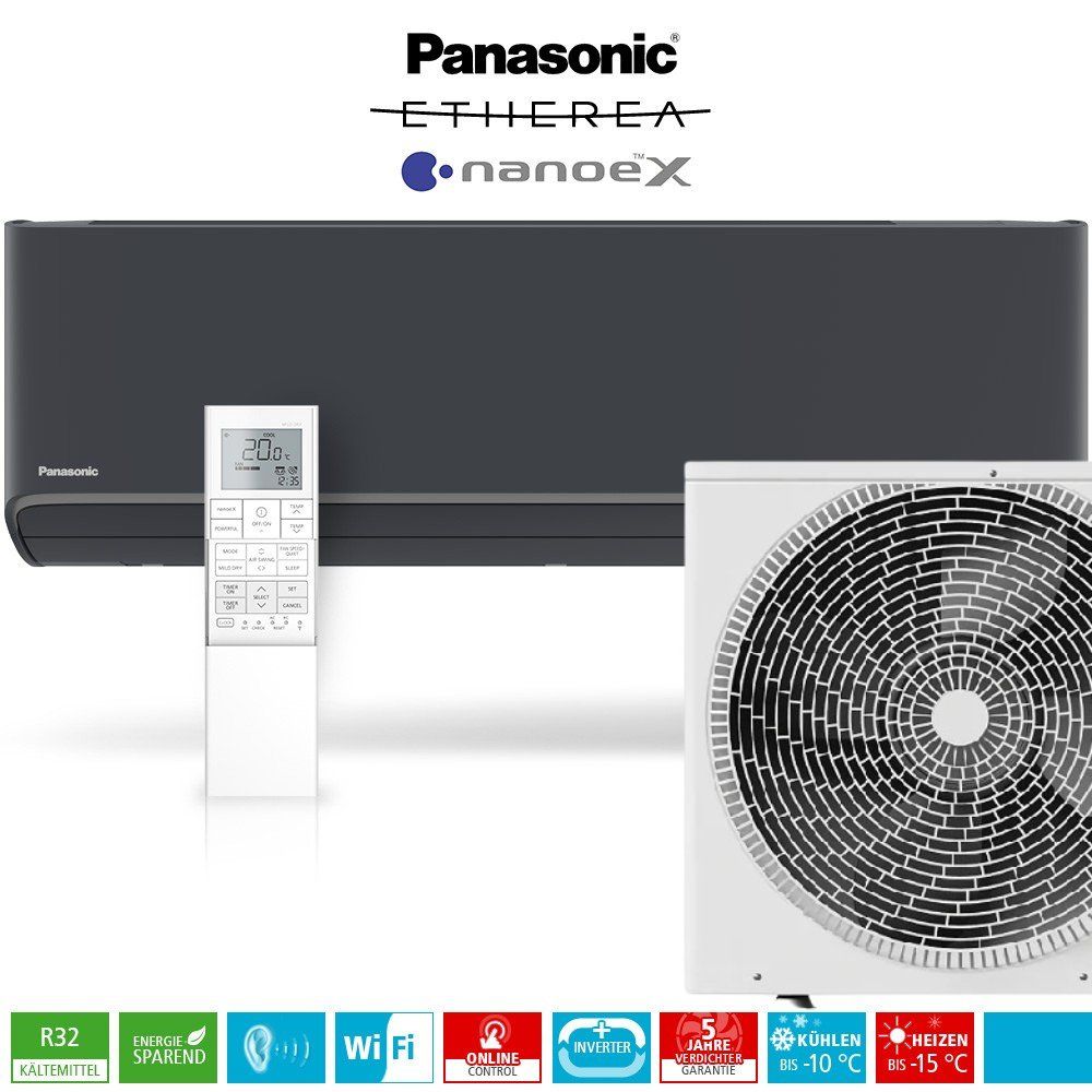 Panasonic Etherea KIT-XZ35ZKE-H Klima Set WiFi 4,2kW Graphit